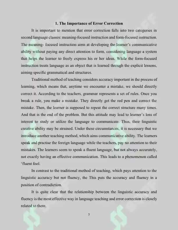 TYPES OF ERROR CORRECTION 5