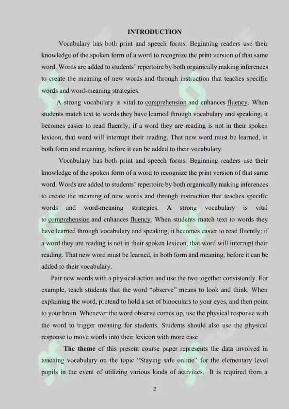 Teaching Vocabulary-Topic 2