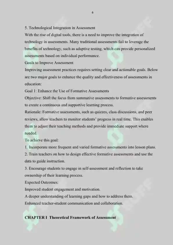 THEORETICAL FRAMEWORK OF ASSESSMENT 6