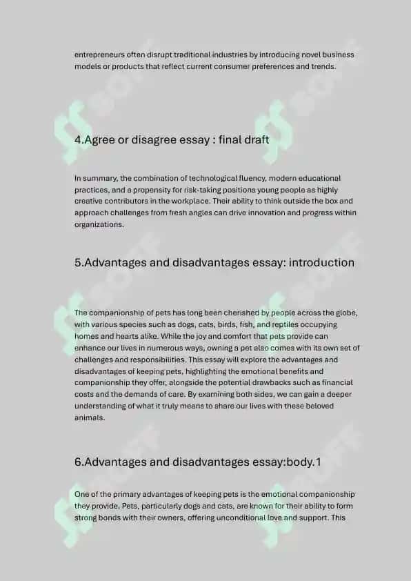 Agree and disagree essay 2