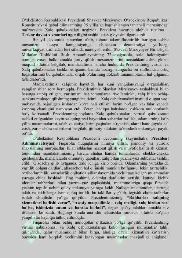 O‘zbekiston Milliy Tiklanishdan - Milliy Yuksalish Sari 2