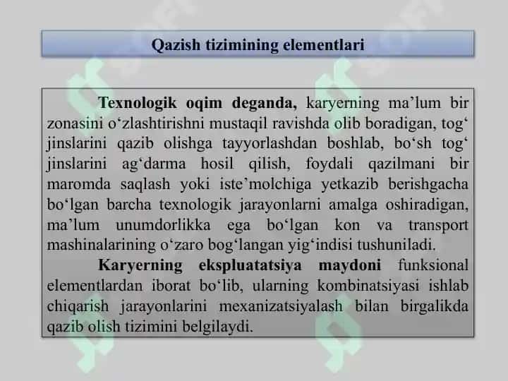 Qazish tizimlari elementlari va ularning parametrlari 3
