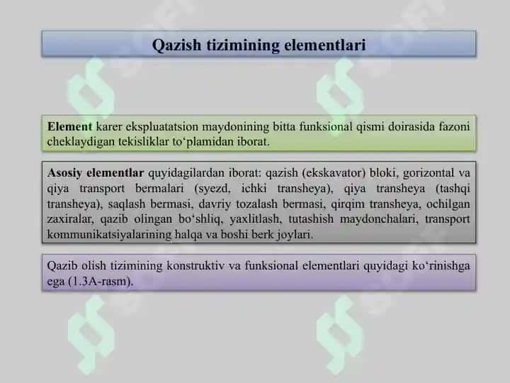 Qazish tizimlari elementlari va ularning parametrlari 4