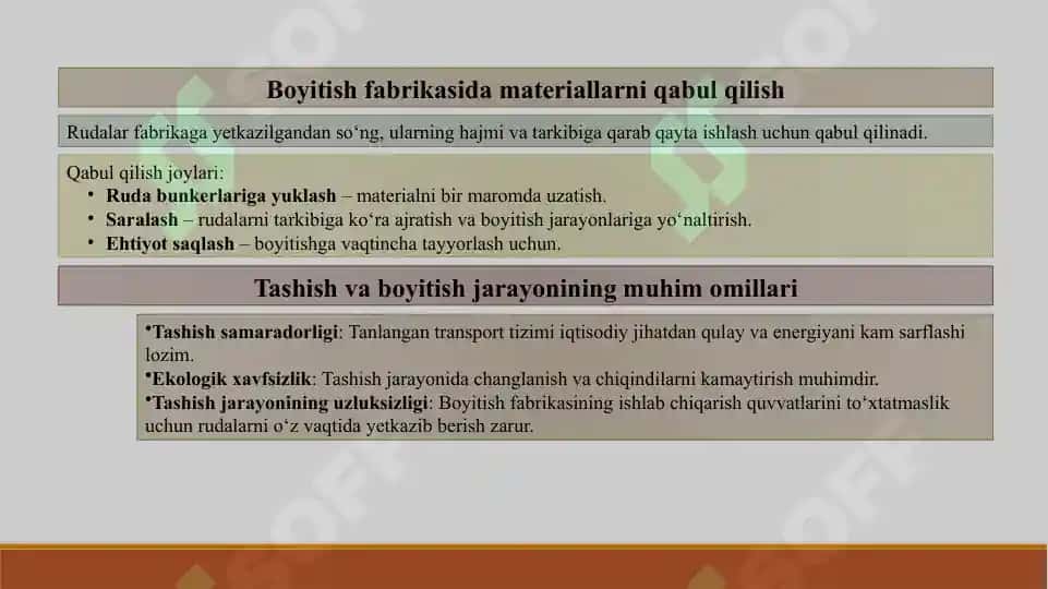 RUDALARNI TASHISH VA BOYITISH FABRIKASIGA YETKAZIB BERISH 4