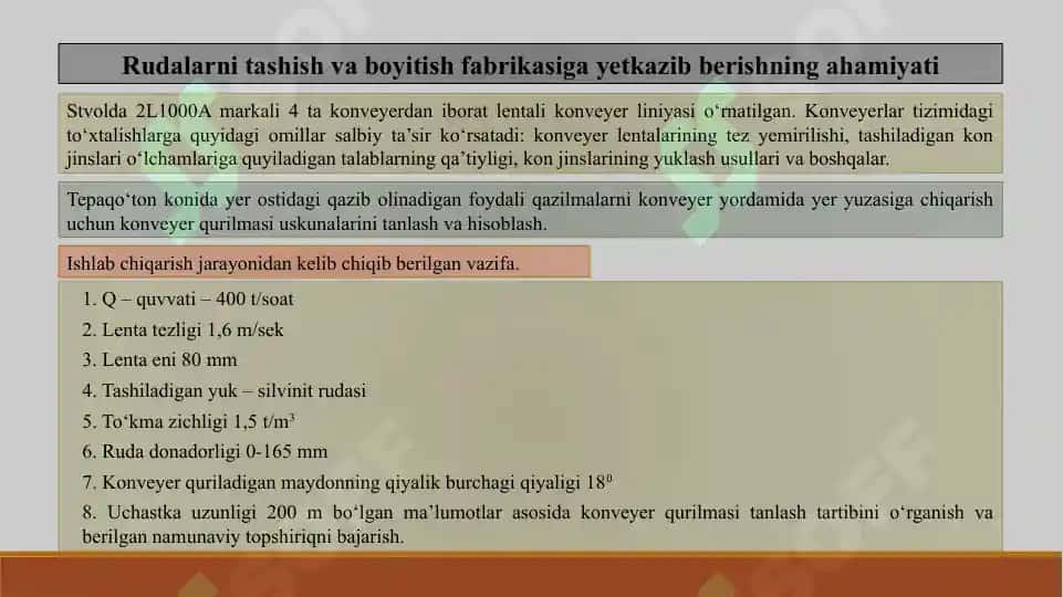 RUDALARNI TASHISH VA BOYITISH FABRIKASIGA YETKAZIB BERISH 6