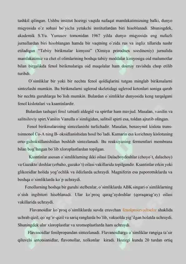 O'SIMLIKLARNING KELIB CHIQISHI IKKILAMCHI BO'LGAN MODDALAR 2