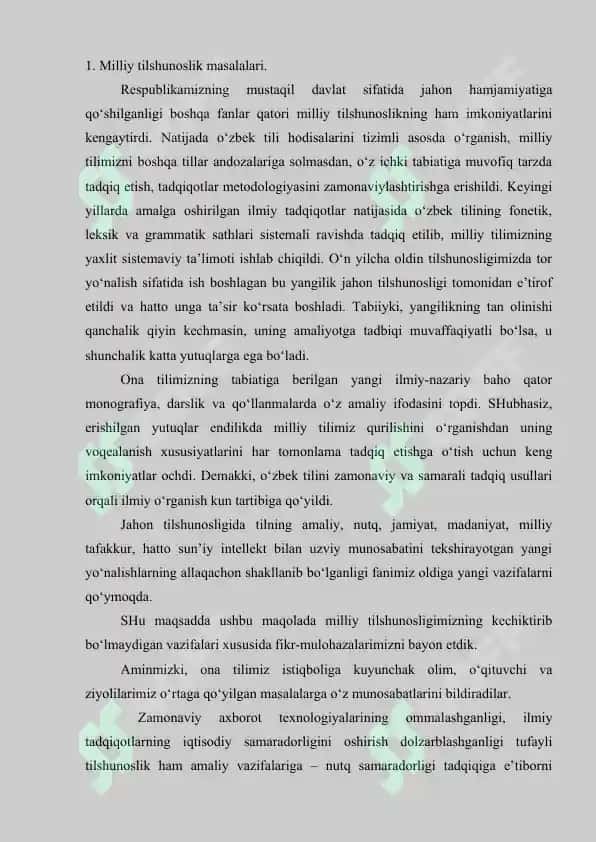O‘zbek lug‘atchiligi muammolari 2
