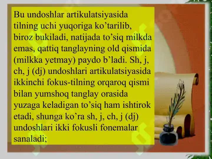 Undoshlar orfoepiyasi. 6