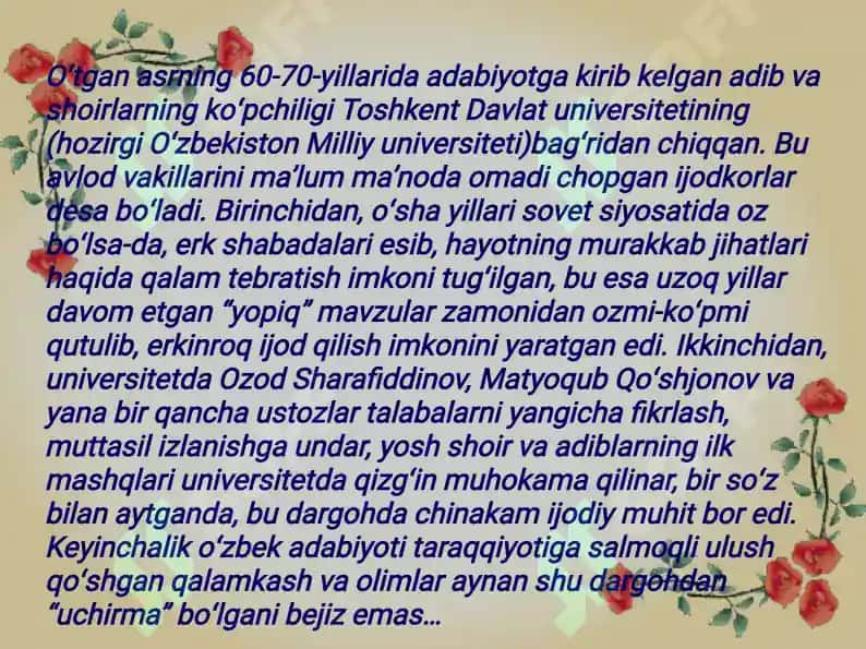 "O'zbekning o'zligi" asari tahlili 4