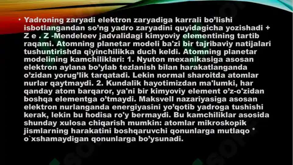Rezerford tajribalari. Shtern va Gerlax tajribalari 4