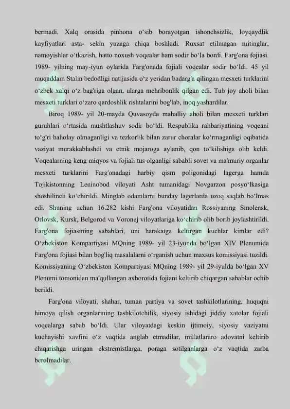 Mustaqillikka erishish arafasida O‘zbekistondagi ijtimoiy-islohotlar 7