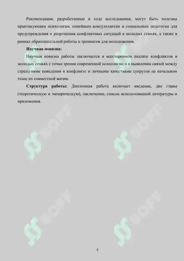 Психологические особенности конфликтов в современных молодых семьях 4