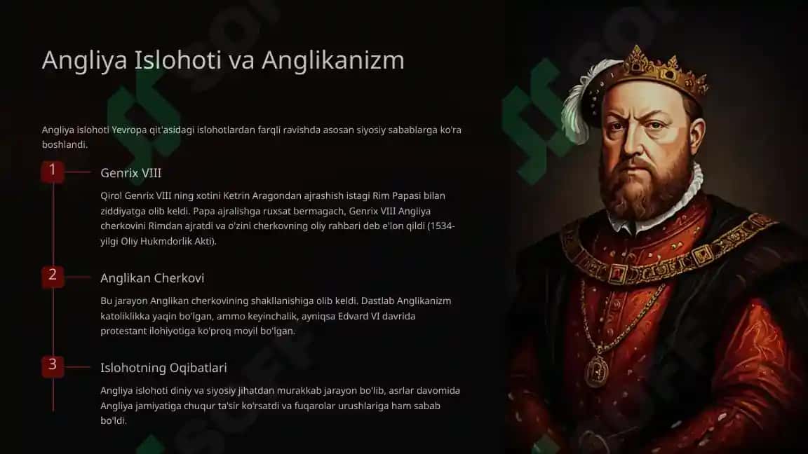 Protestantlik dinining shakllanish va rivojlanishi 8