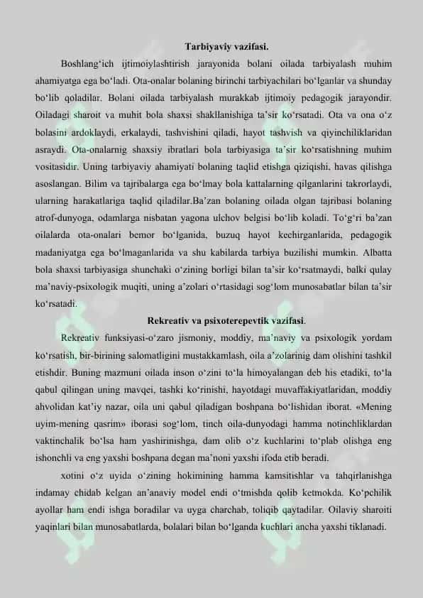 Ota-onalarining qaramog‘isiz qolgan bolalar va oilalar bilan ijtimoiy pedagogik faoliyat 5