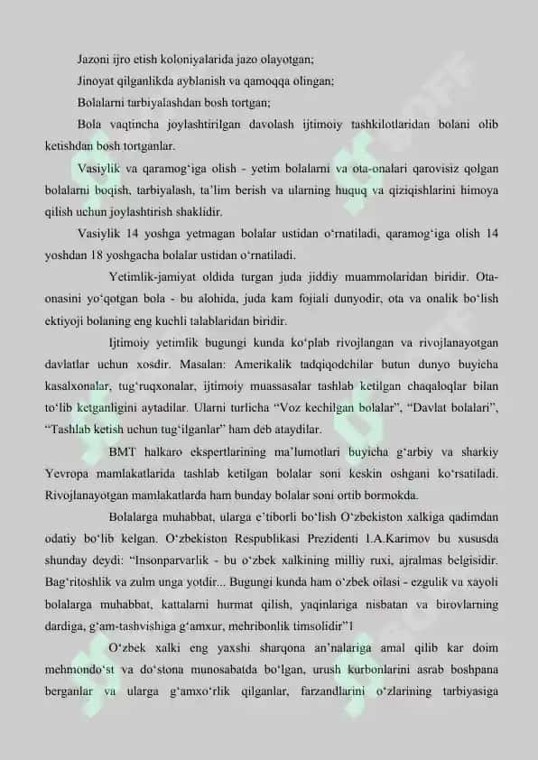 Ota-onalarining qaramog‘isiz qolgan bolalar va oilalar bilan ijtimoiy pedagogik faoliyat 8