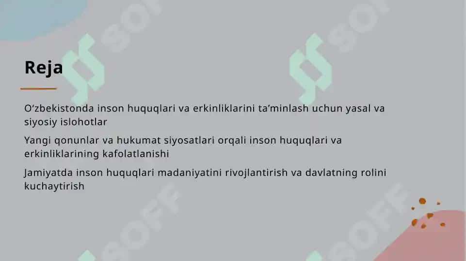 Yangi Oʻzbekistonda inson haq-huquqlari va erkinliklari kafolatini yaratilishi 2