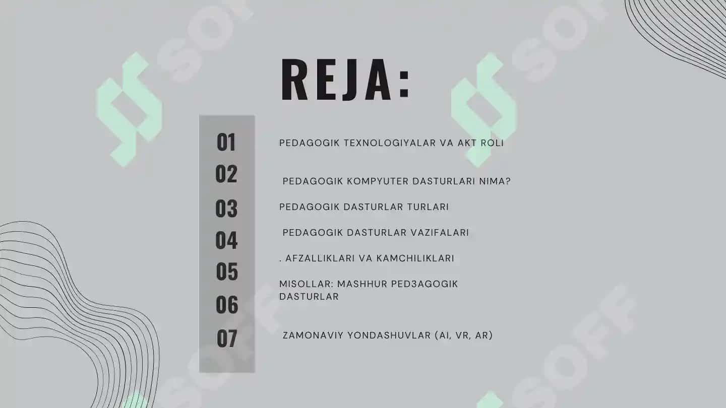PEDAGOGIK KOMPYUTER DASTURLARI 2