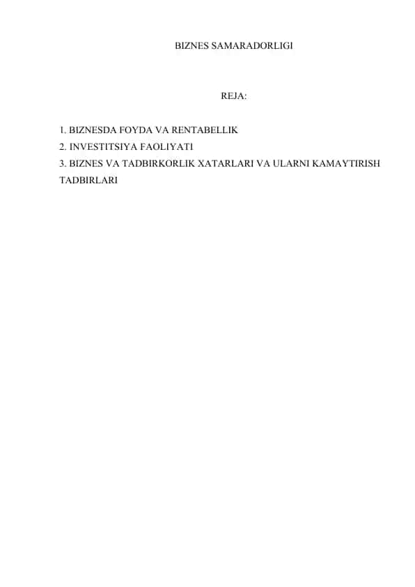 BIZNES SAMARADORLIGI 1
