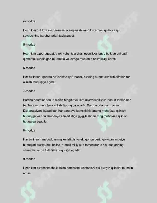 Inson huquqlari umumjahon deklaratsiyasi 3
