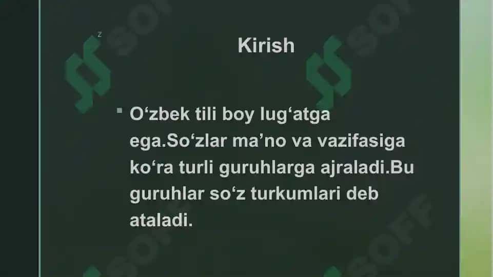O‘zbek tilida so‘z turkumlari 3