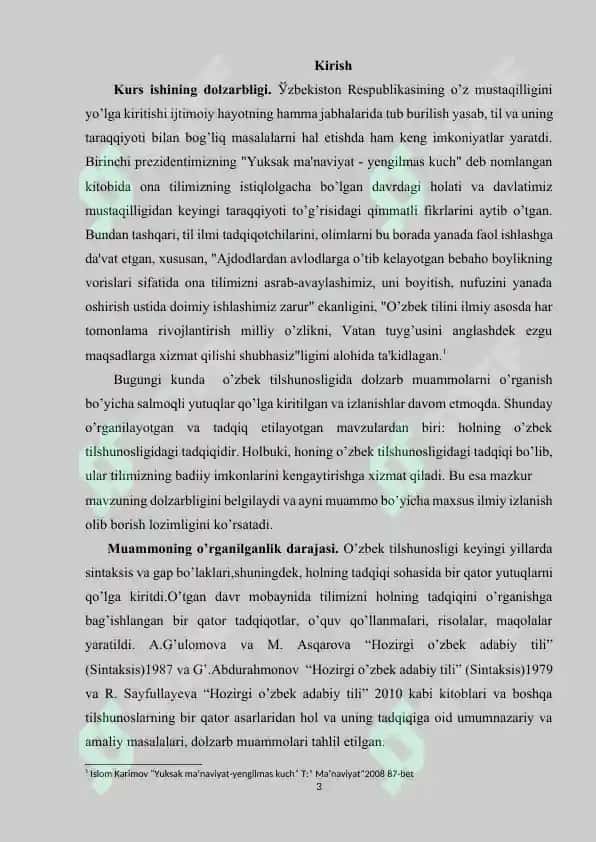 HOL VA UNING O’ZBEK TILSHUNOSLIGIDAGI TADQIQI 3