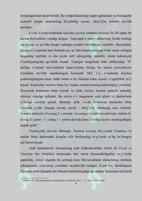 Xorazmshoh – Anushteginiylar sulolasining hokimiyat tepasiga kelishi va siyosiy hayoti 8