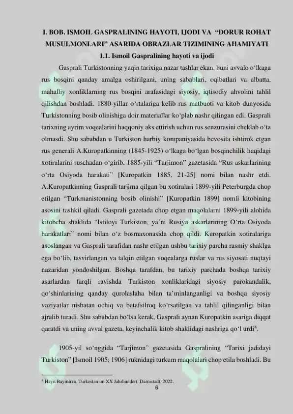 Ismoil Gasprali "Dorur Rohat Musulmonlari" asarining obrazlar tizimi 5