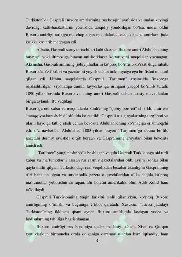 Ismoil Gasprali "Dorur Rohat Musulmonlari" asarining obrazlar tizimi 8