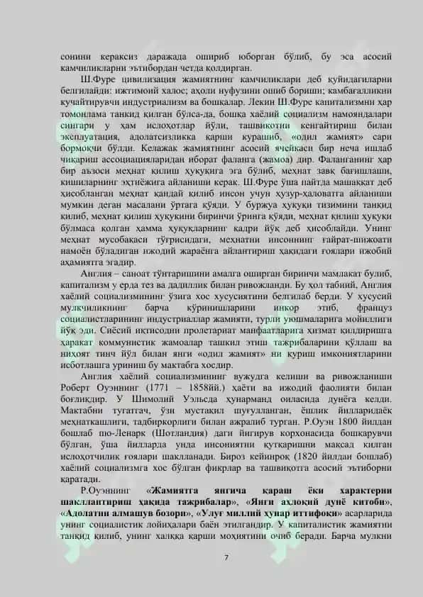 XIX asrdagi Utopik Sotsializm 7