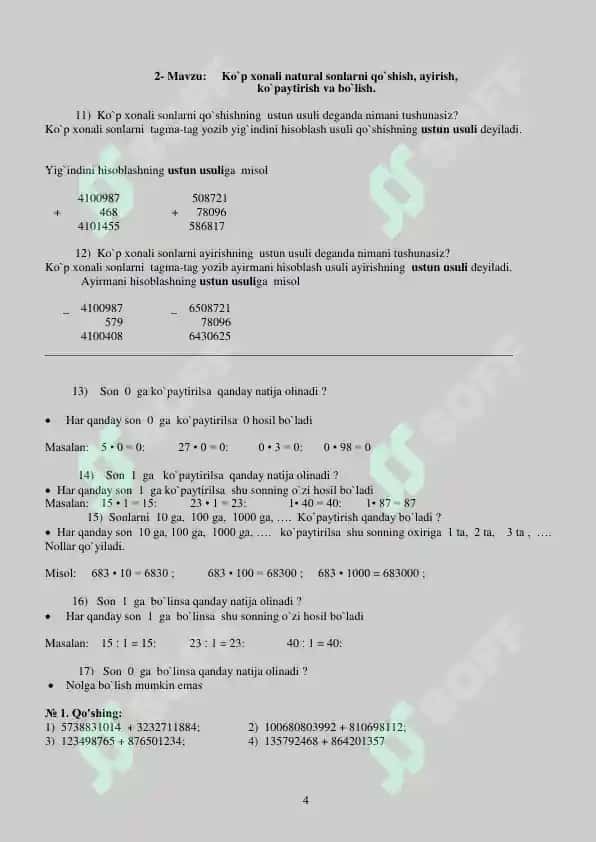 To`garak mashg`ulotlarida foydalanish uchun matematikadan o`quv qo`llanma 4