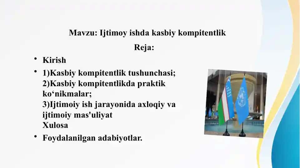 Ijtimoy ishda kasbiy kompitentlik