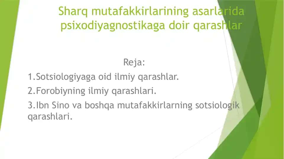 Sharq mutafakkirlarini psixodiagnostikaga qarashi 1