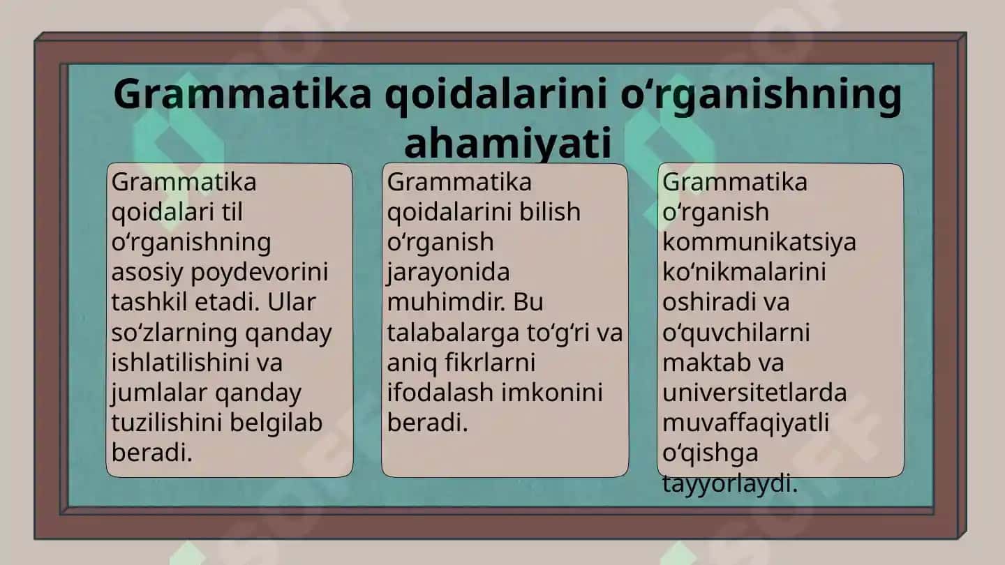 Ingliz tili darslari uchun grammatika mashg'ulotlari 3