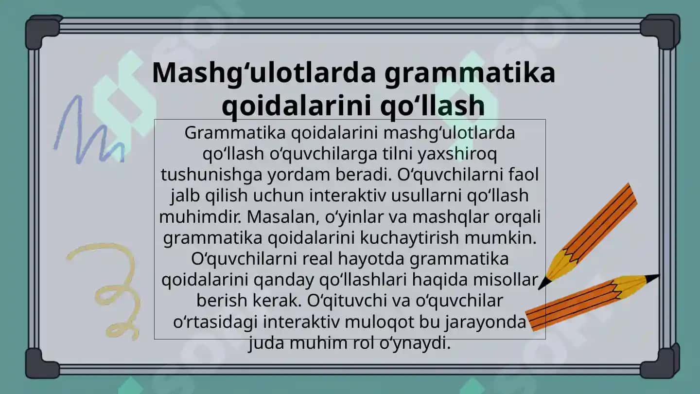 Ingliz tili darslari uchun grammatika mashg'ulotlari 5