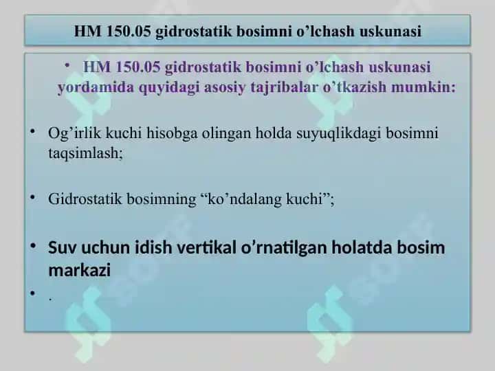 Suyuqliklarni yassi devorlarga ko‘rsatadigan bosim kuchini hisoblash. 4