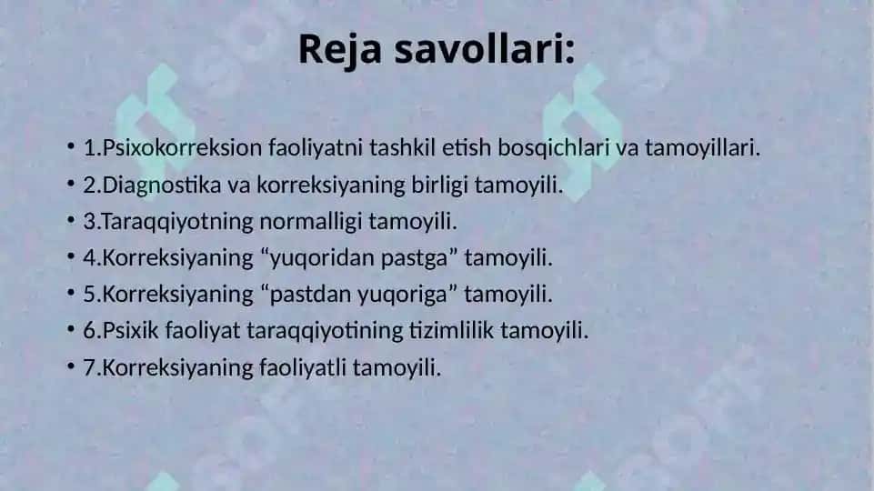 Korreksion ishlarni tashkil etish bosqichlari va tamoyillari 2