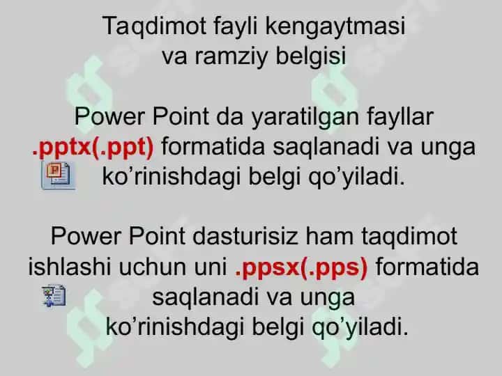 Taqdimot yaratish dasturiPower Point 4