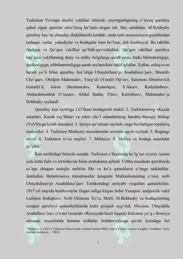 Turkiston muxtoriyati va uning tugatilishi 7