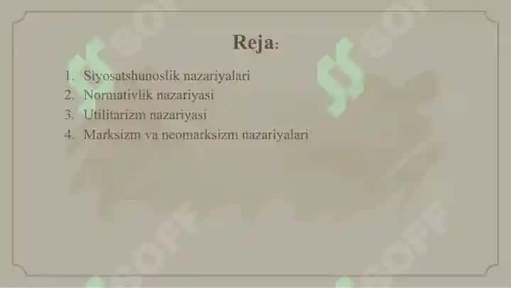 Siyosatshunoslik nazariyasi 2