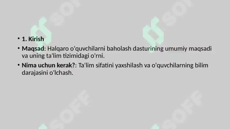 Xalqaro o’quvchilarni baholash dasturi 2