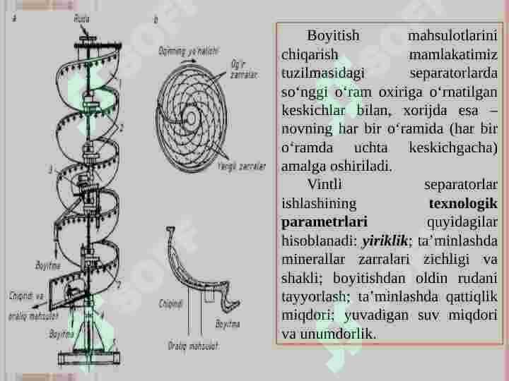 Vintli separatorlarda boyitish 5