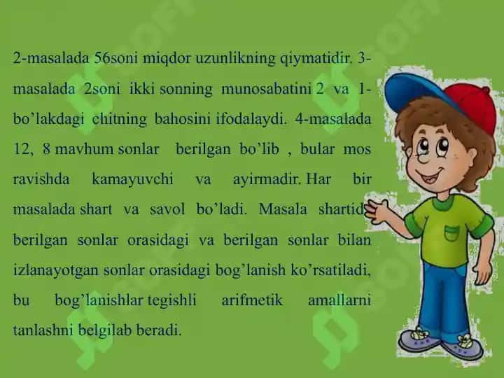 Masala yechishga o'rgatish bosqichlari va uning mantiqiy asosi 6