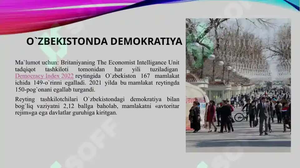 Mamlakatda fuqarolik jamiyatini rivojlantirishda ichki siyosatning ahamiyati 4