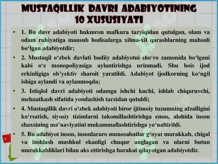 Mustaqillik davri adabiyoti 3