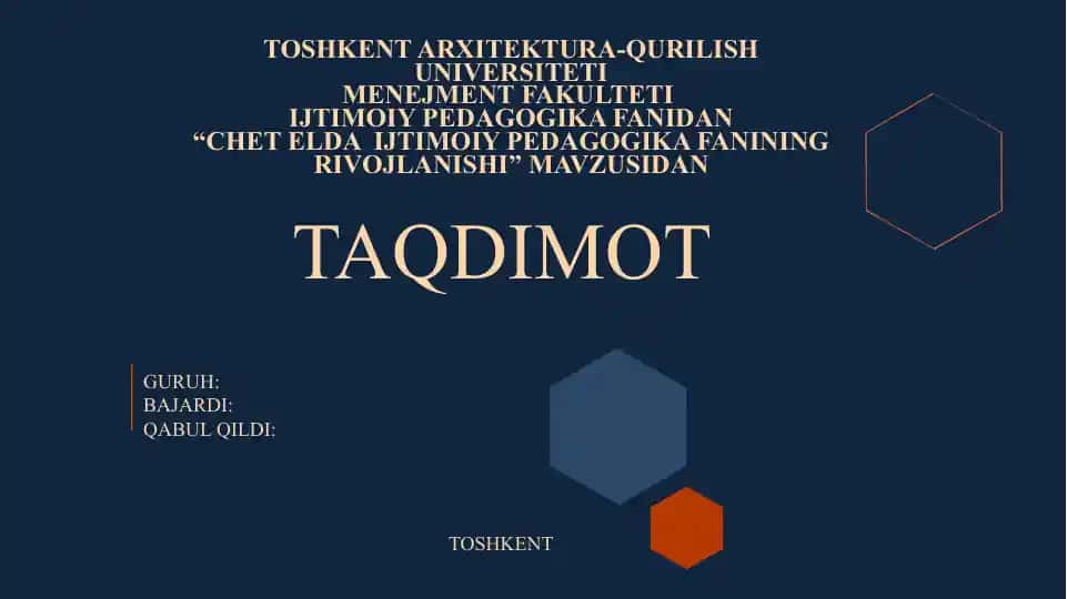 CHET ELDA  IJTIMOIY PEDAGOGIKA FANINING RIVOJLANISHI
