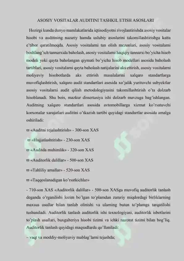Audit tekshiruvining tashkiliy asoslari 2