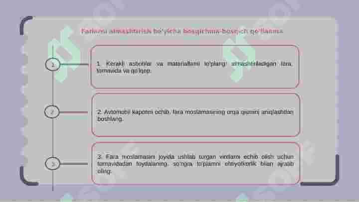 Avtomobil faralariga texnik xizmat ko rsatish_B.M.I_slaydi 7