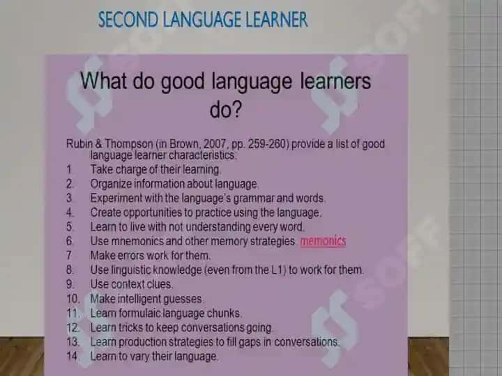 Common features of a good learner 3