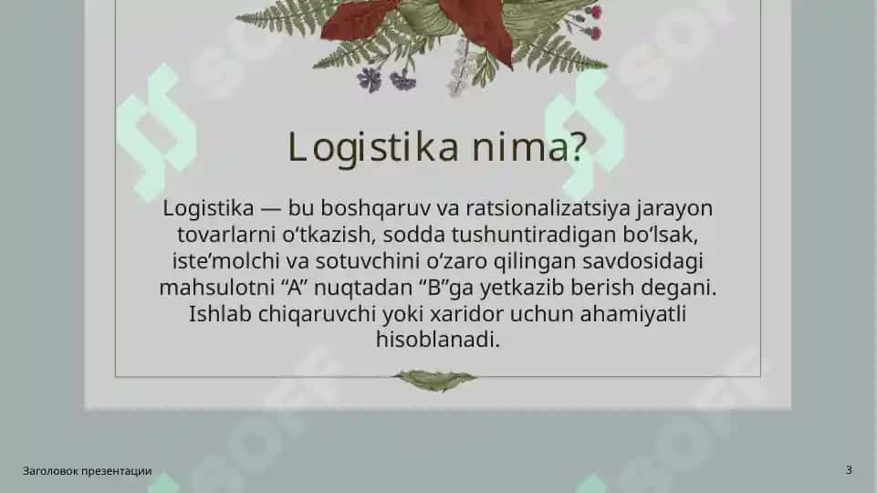 Logistika va marketing 3