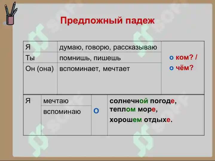 Падежи  имён  существительных 7